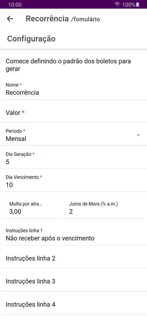 Tela App Paysell Boletos
